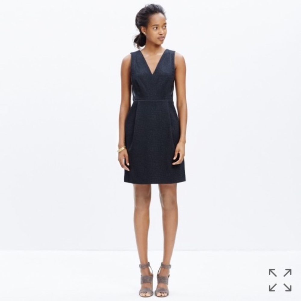 Madewell Leather-Inset Ponte Dress
